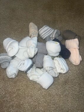 Toddler sock bundle  Mixed Crew Socks - White, Gray, Navy & Pink